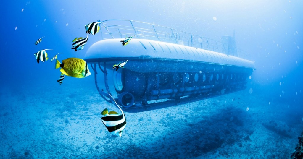 Underwater Submarine with fish