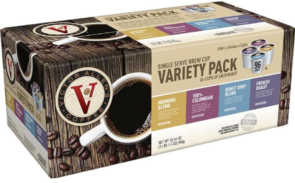 Victor Allen's variety pack k cups box