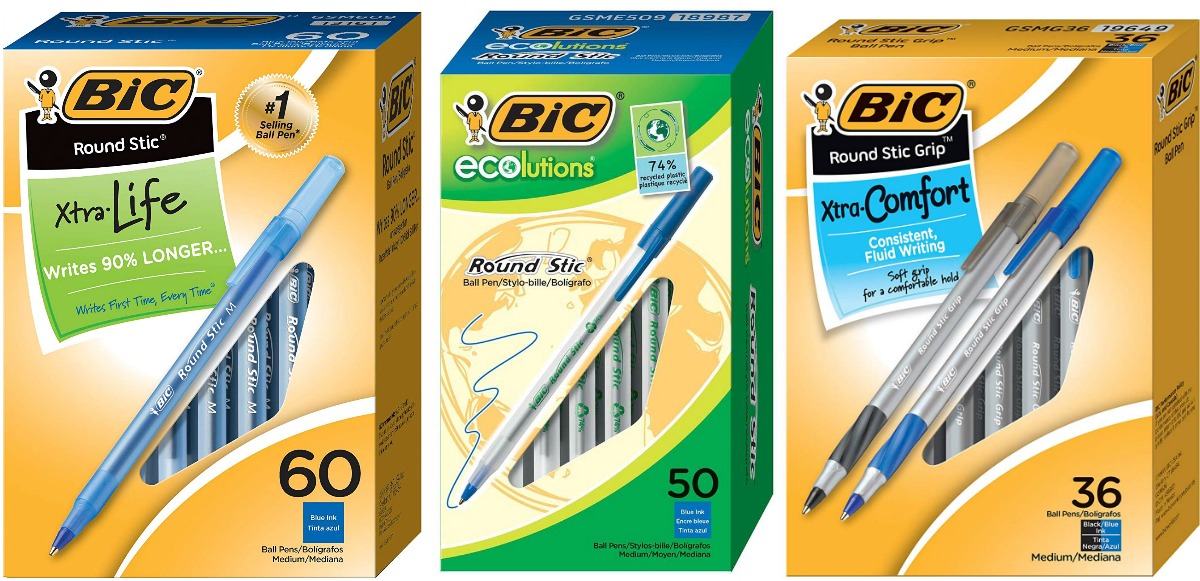 bic xtra life, ecolutions and xtra onlinefort pens