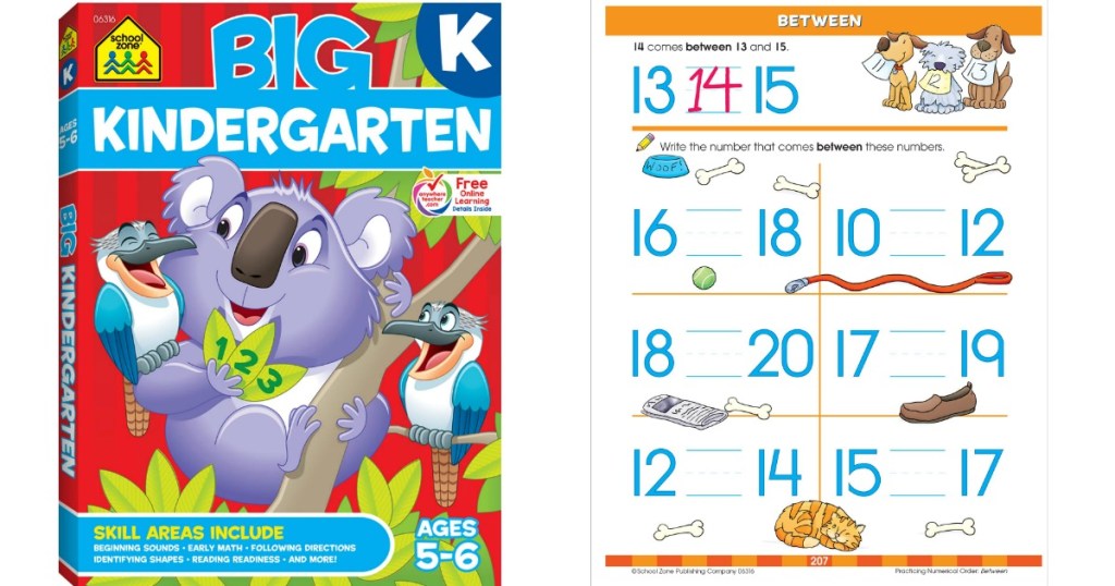 kindergarten workbook and math sheet