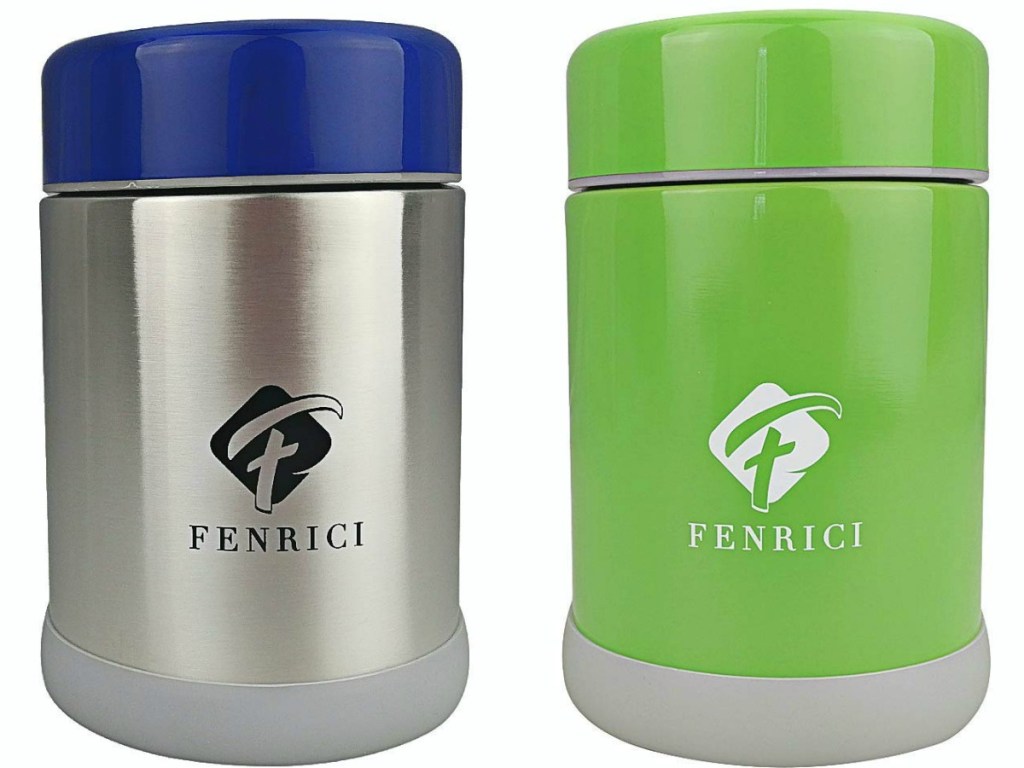 blue and green fenrici thermos