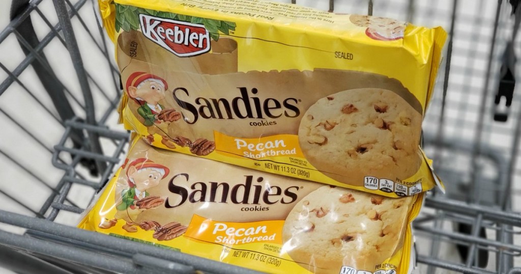 2 packages of cookies in shopping cart