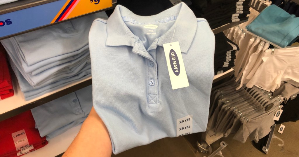 old navy blue polo uniform shirts