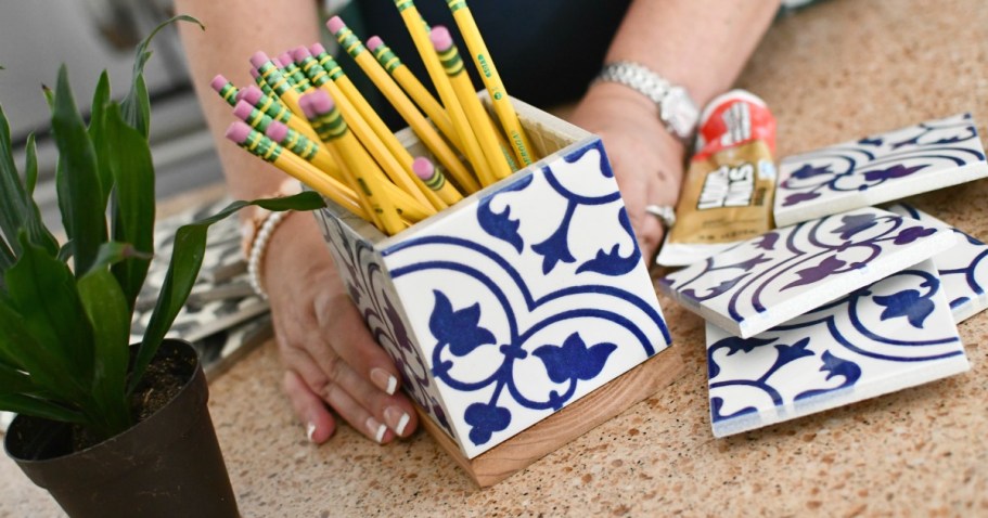 Our DIY Tile Planter Box Makes a Unique & Useful Teacher Gift!
