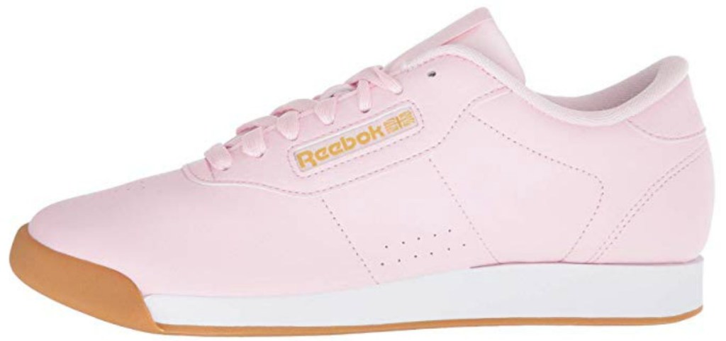 pink and gold reebok shoes