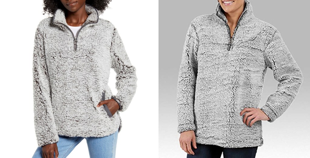 gray sherpa pullover nordstrom knockoff