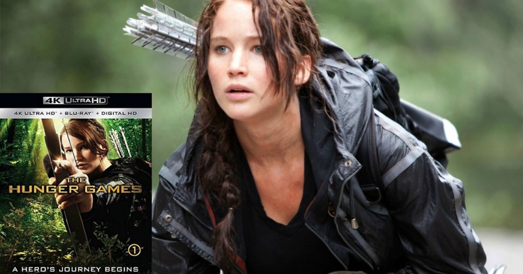 hunger games dvd and screen shot of movie