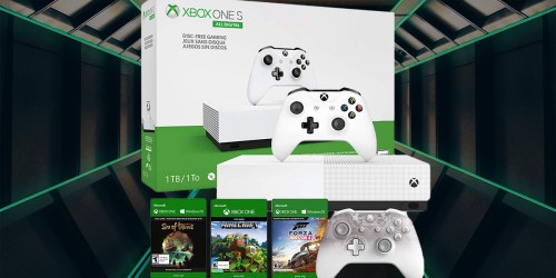 Amazon Prime | Xbox One S All-Digital Edition, Xbox Phantom White Controller + 3 Game Codes Only $199.99 Shipped