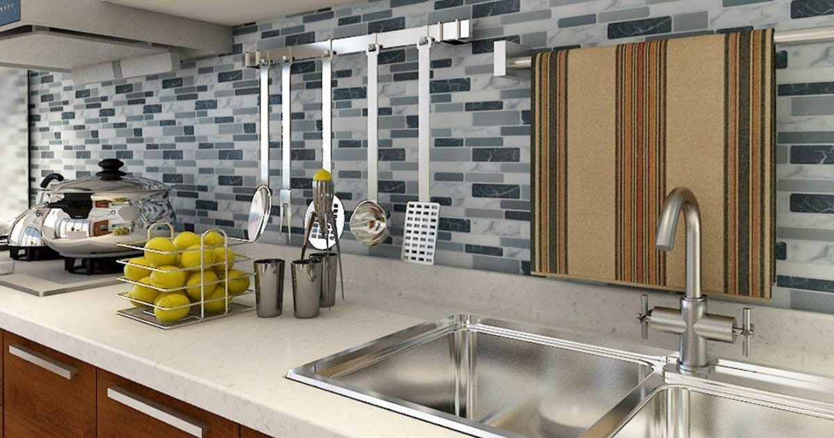 kitchen with tile backsplash