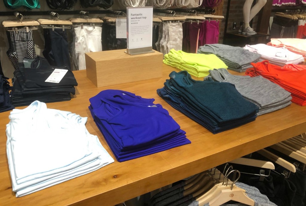 Athleta Women's tank Tops on display at Athleta store