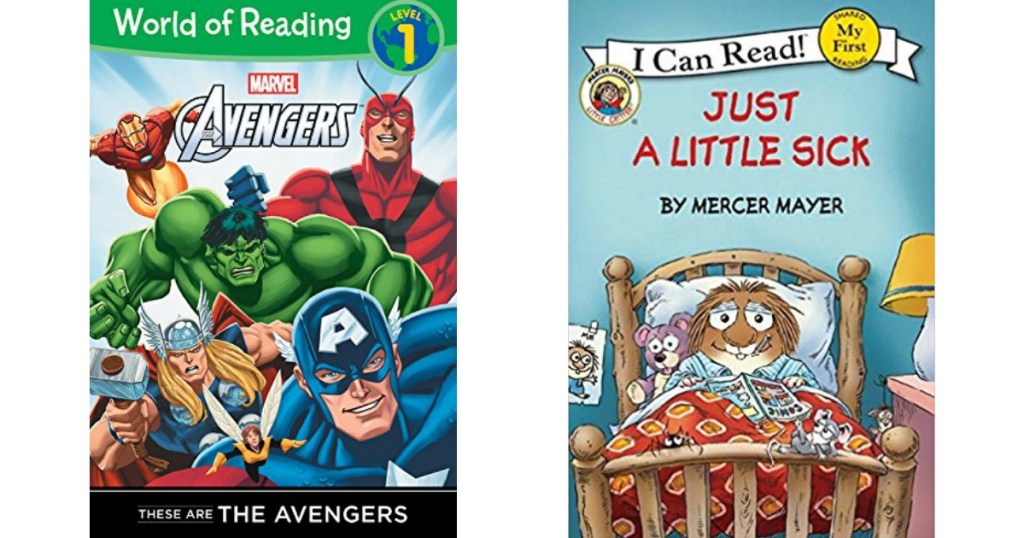 Avengers and Little Critters book covers