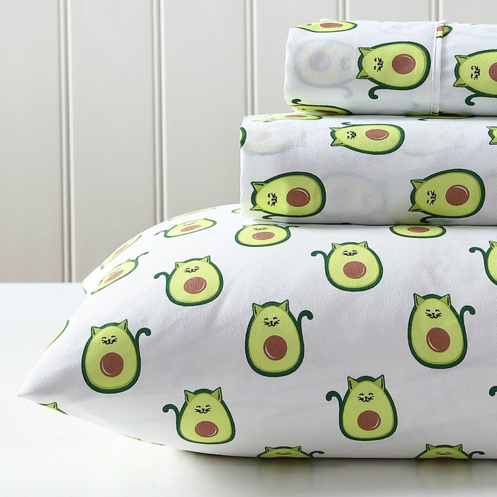 Avokitten themed kids sheet sets