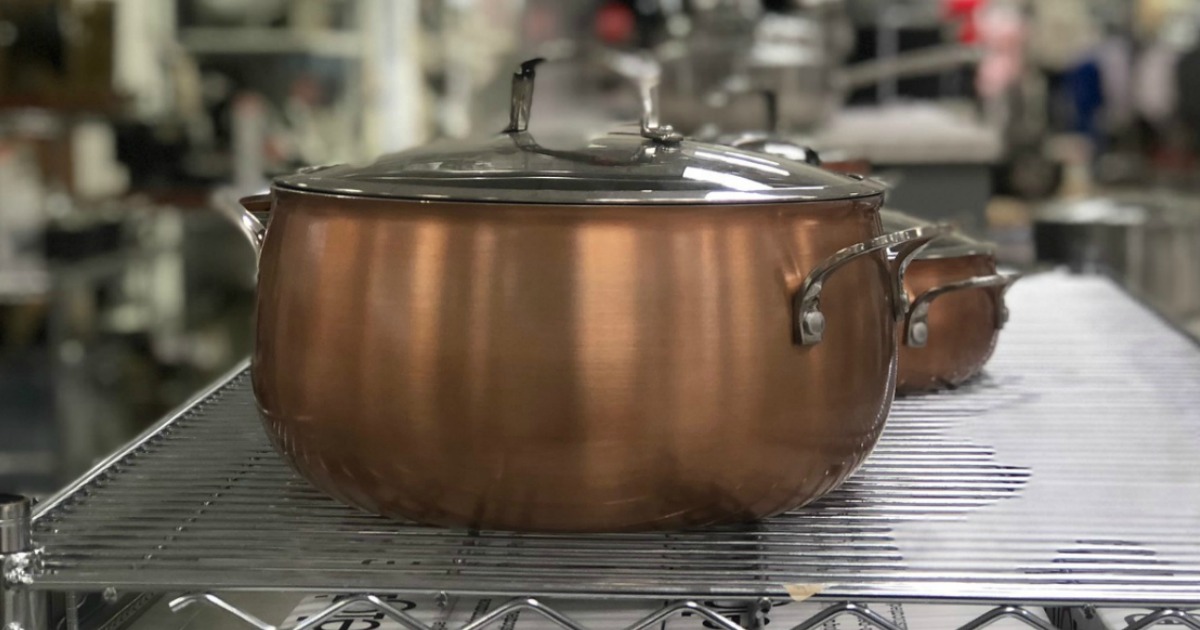 copper Belgique Dutch Oven on Macy's shelf