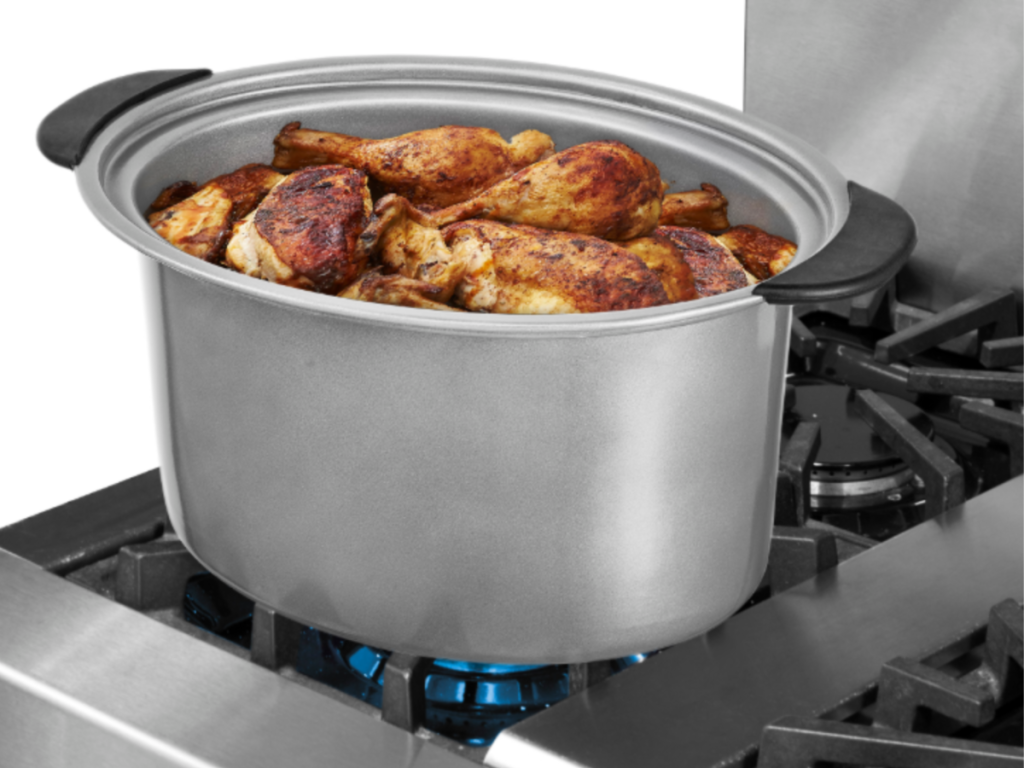 Bella Pro Series 10-Quart Digital Slow Cooker on burner