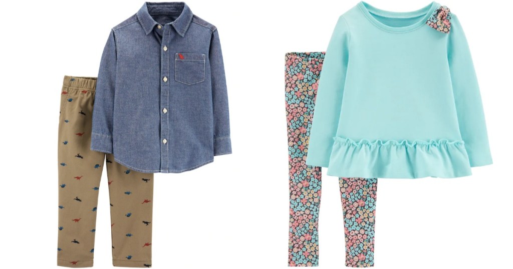 Carters 2-piece sets on clearance at Kohl's