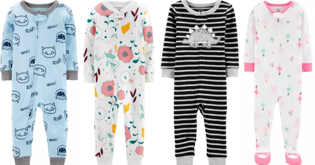 four sets of Carter's Pajamas