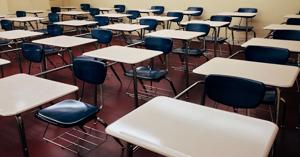 Classroom full of desks