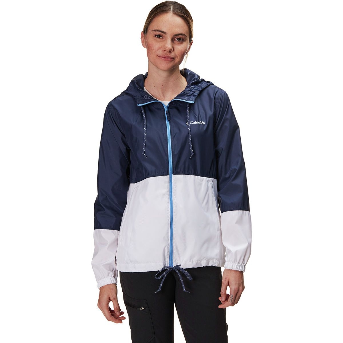 Women's Columbia Rain Jacket in Nocturnal / white