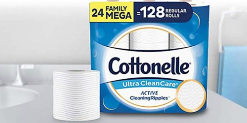 Cottonelle Toilet Paper 24 Family MEGA Rolls Only $19 Shipped at Amazon