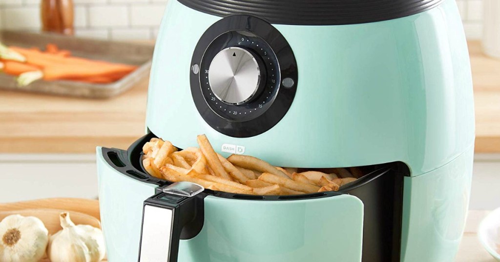 air fryer with fries in the basket