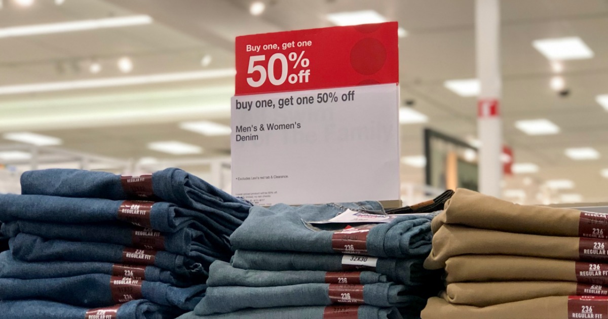 denim display at Target