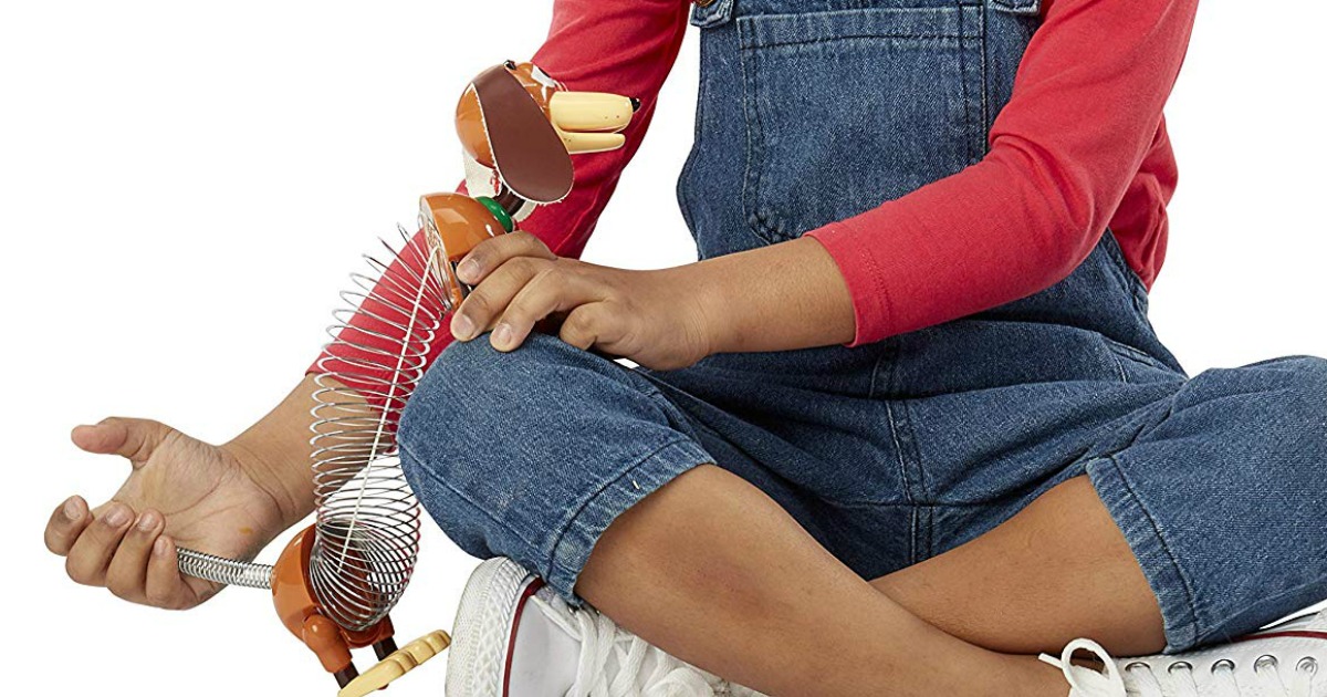 child playing with Disney Toy Story 4 Slinky JR