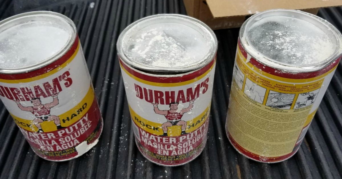 3 cans of Donald Durhams 1-Pound Rockhard Water Putty