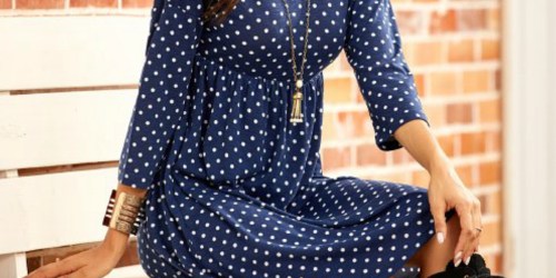 Three-Quarter Sleeve Empire-Waist Dresses Only $17.99 at Zulily (Regularly $64)