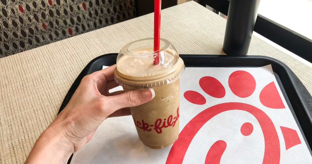 Chick-fil-A frosted caramel coffee