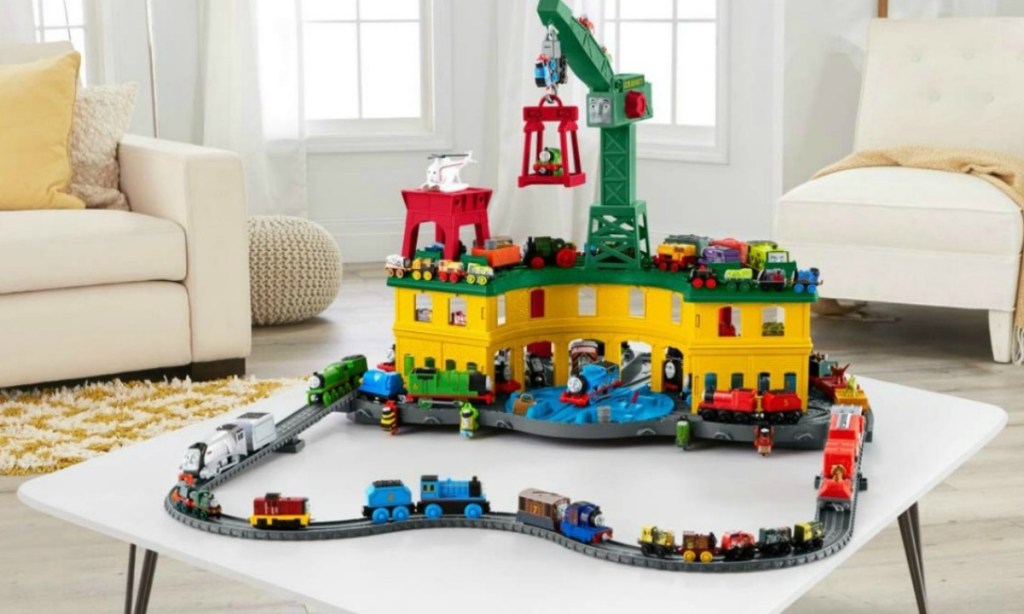 Fisher Price Thomas the Train set-up on a table top