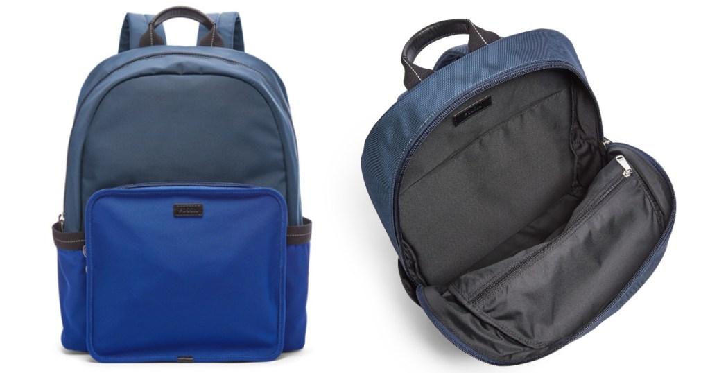 fossil backpack in blue