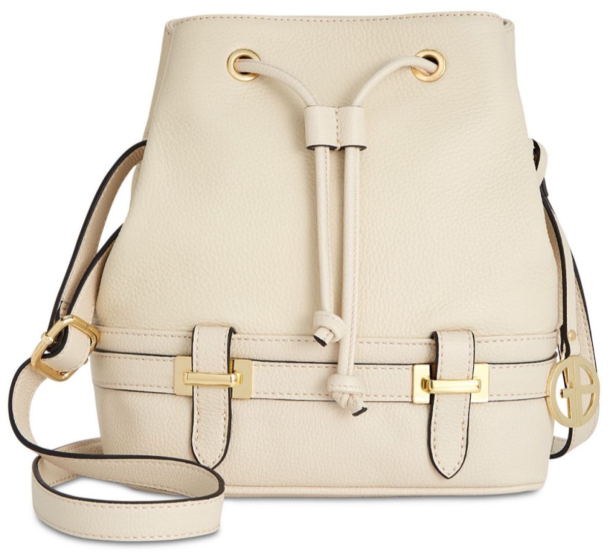 Giani Bernini Pebble Leather Bridle Bucket Bag