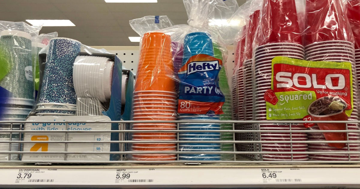 target shelf with Hefty Party On Disposable Cups