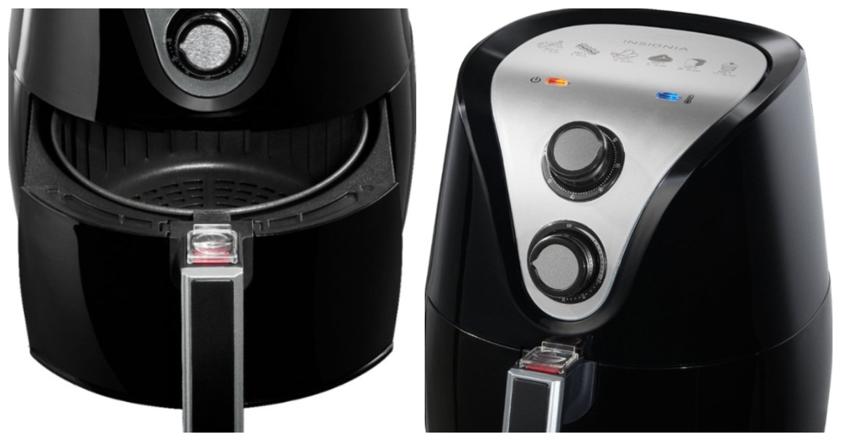 side and front view of the Insignia Air fryer