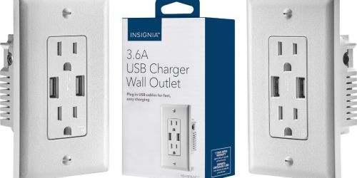 USB Charger Wall Outlet Only $9.99 at BestBuy.online (Regularly $30)