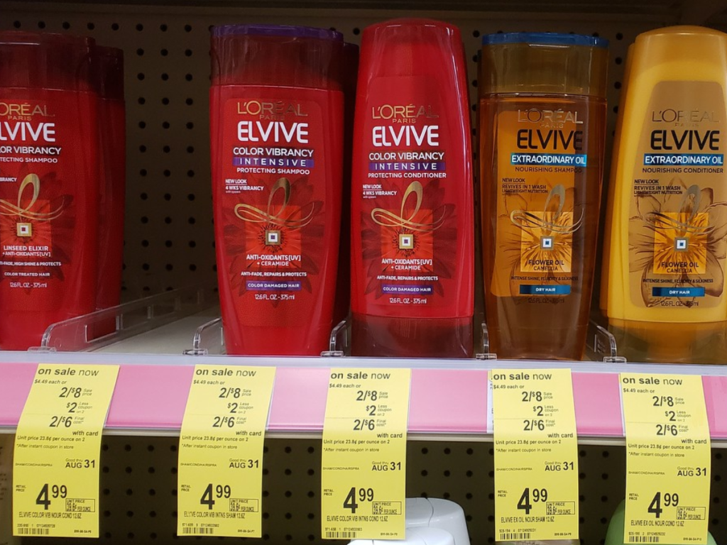 L'Oreal Hair Care on shelf at walgreens