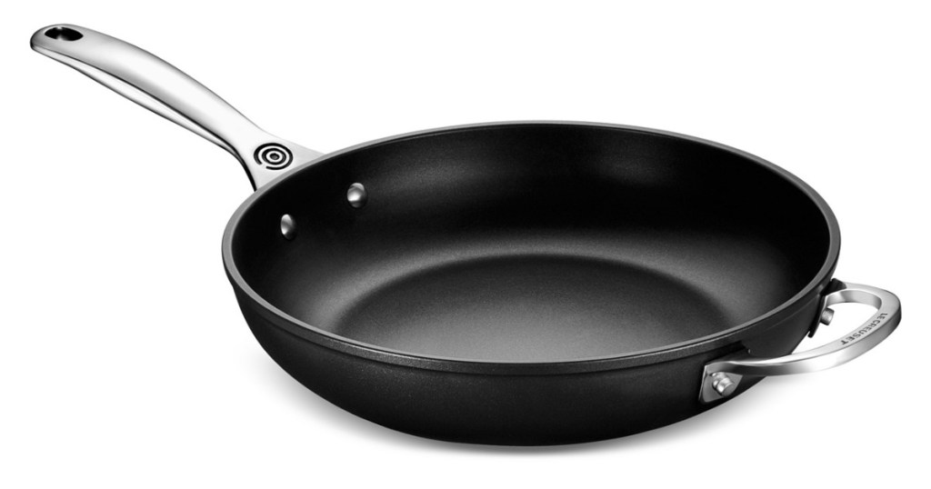 black le creuset deep fry pan