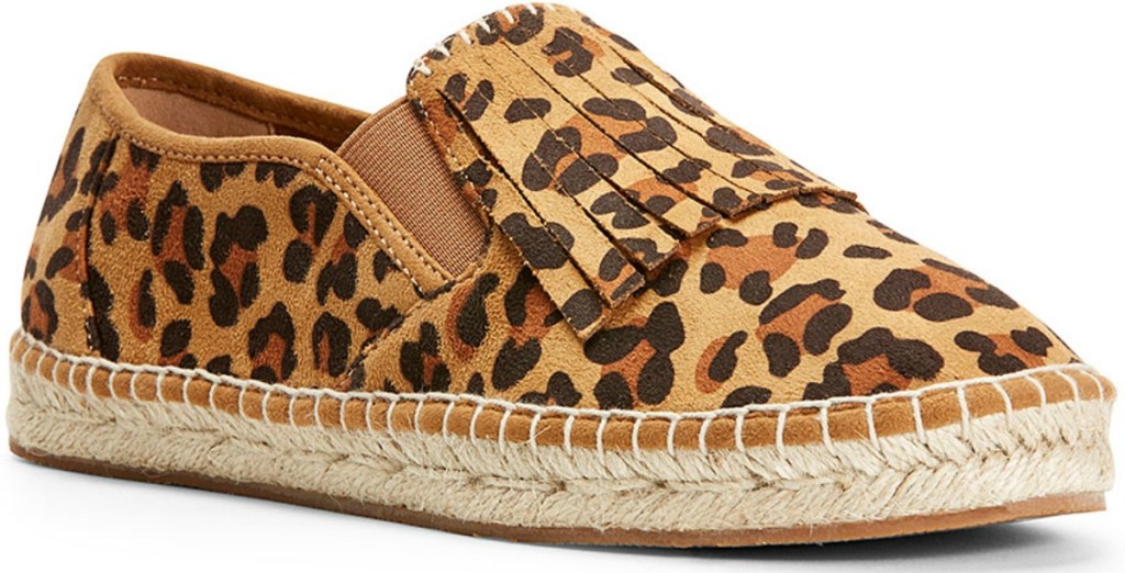 Leopard print women's loafer shoes with fringe from Ariat