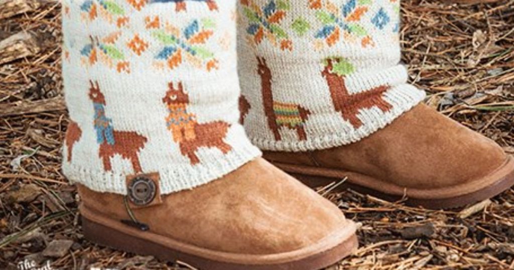 Llama Muk Luks Patti Boots with mulch