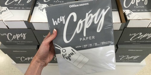 Office Depot 300-Count Copy Paper Only $1 (Regularly $6) | Starts 9/1