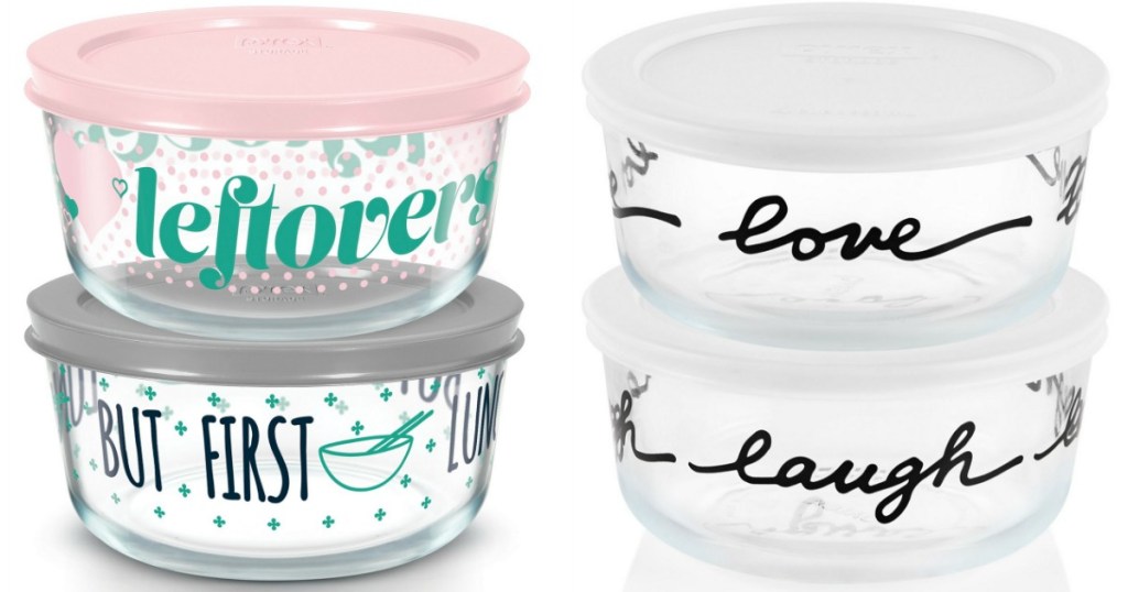 Pyrex 4-Piece decorated Sets