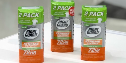 New $3/2 Right Guard Deodorant Coupon = Only 81¢ Each After Cash Back at Target