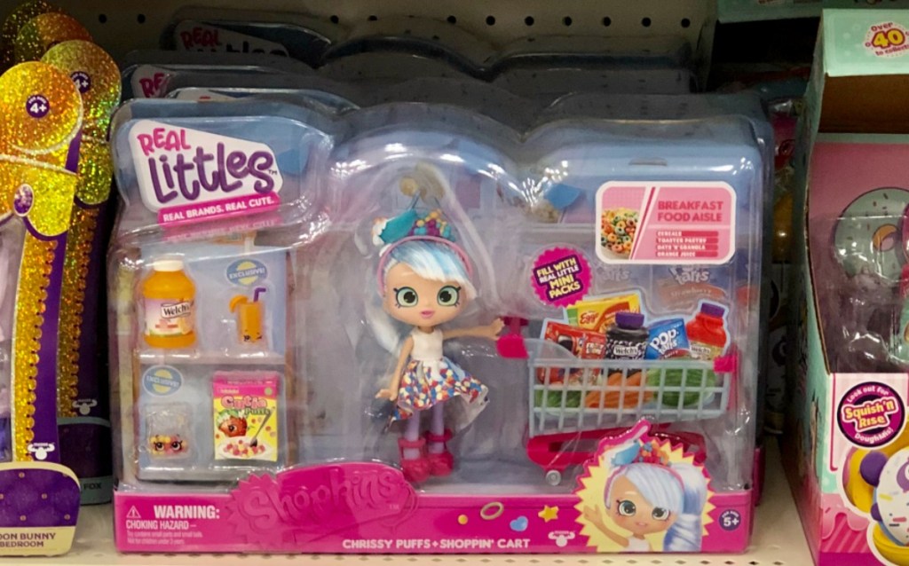 Shopkins brand Shoppie Doll with shopping cart