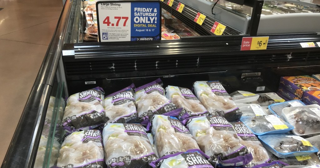 bags of shrimp on sale at kroger