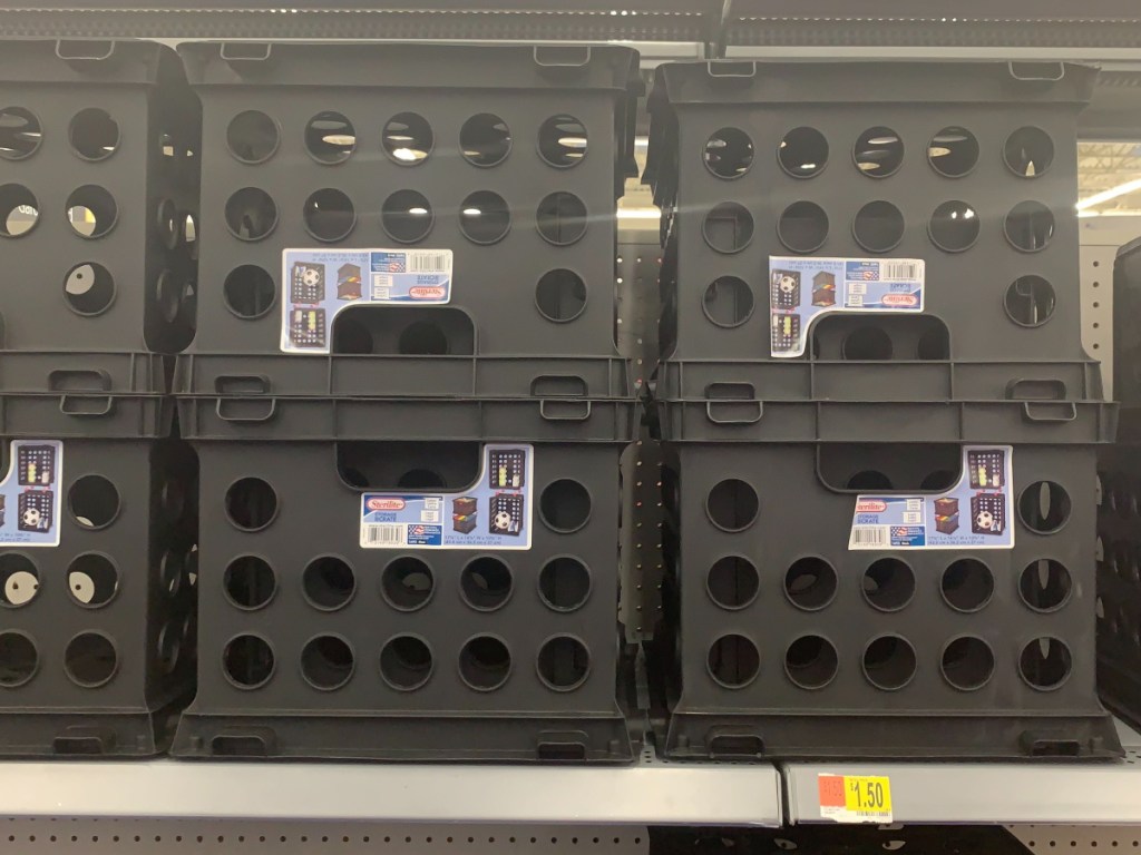 Sterlite plastic crate at walmart