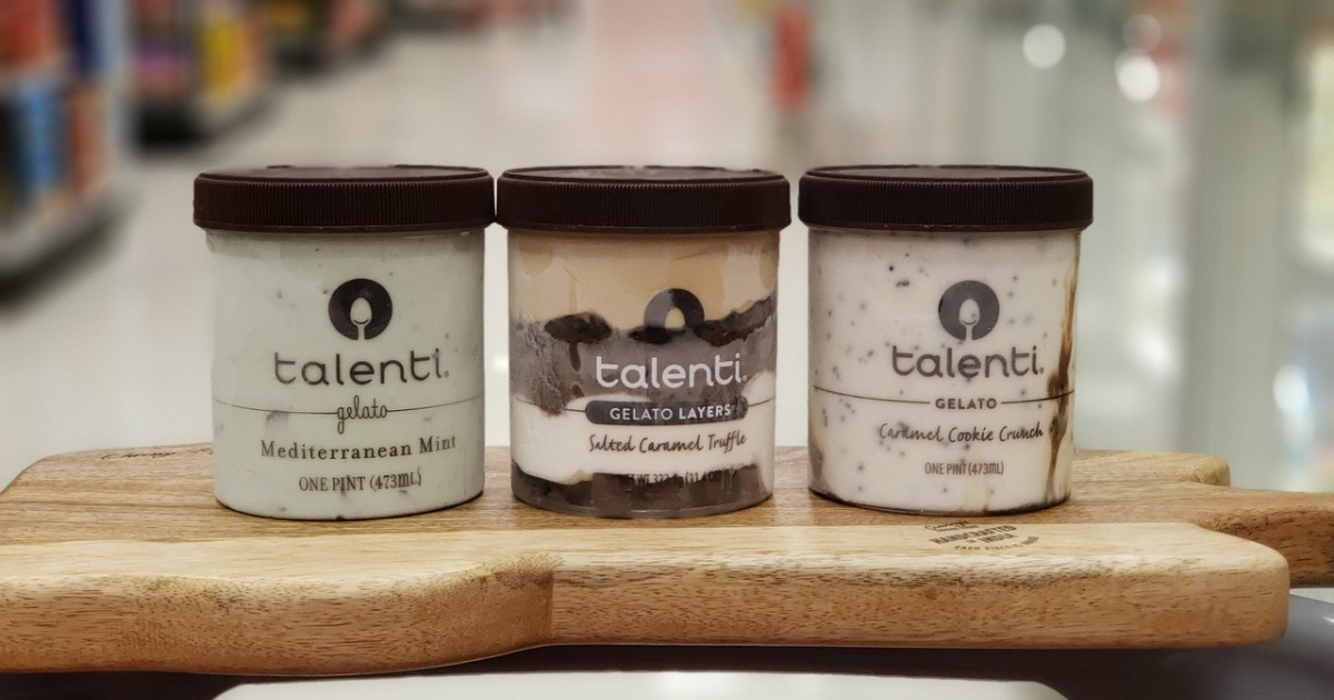 3 pints of talenti gelato at store