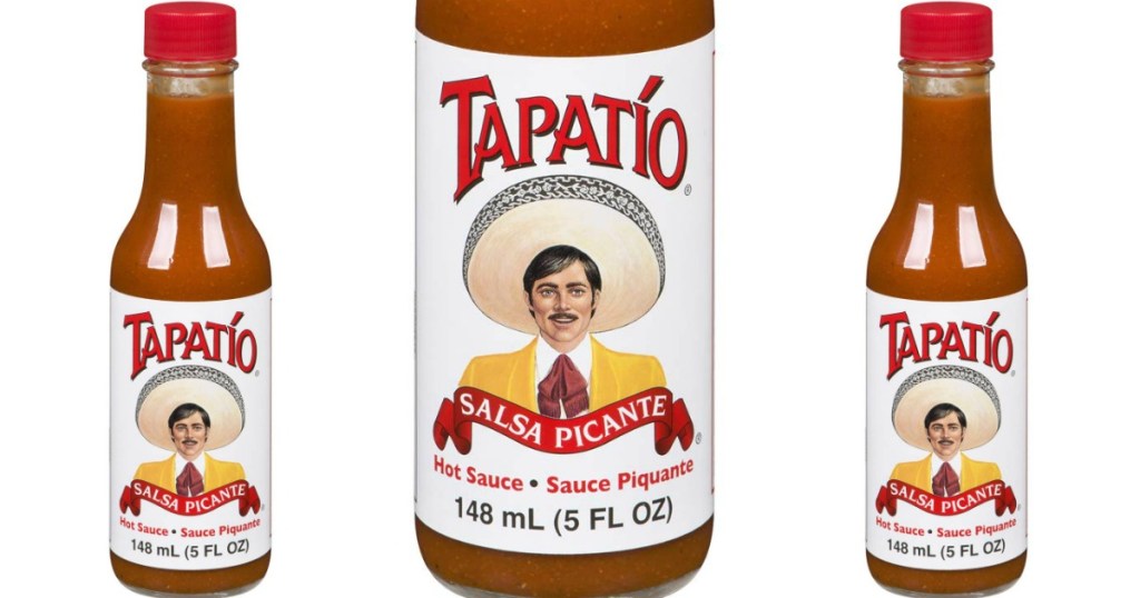 stock images of Tapatio hot sauce bottles