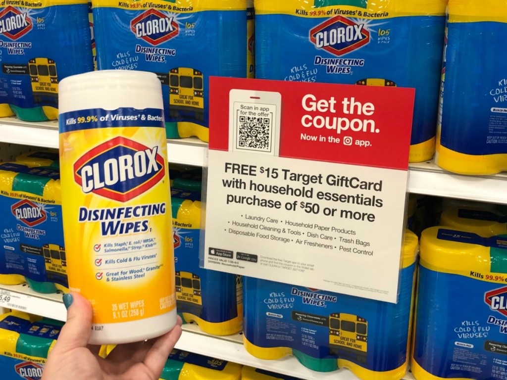 Target Household Deal with Clorox Wipes