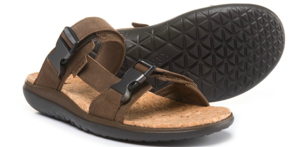 brown leather sandals