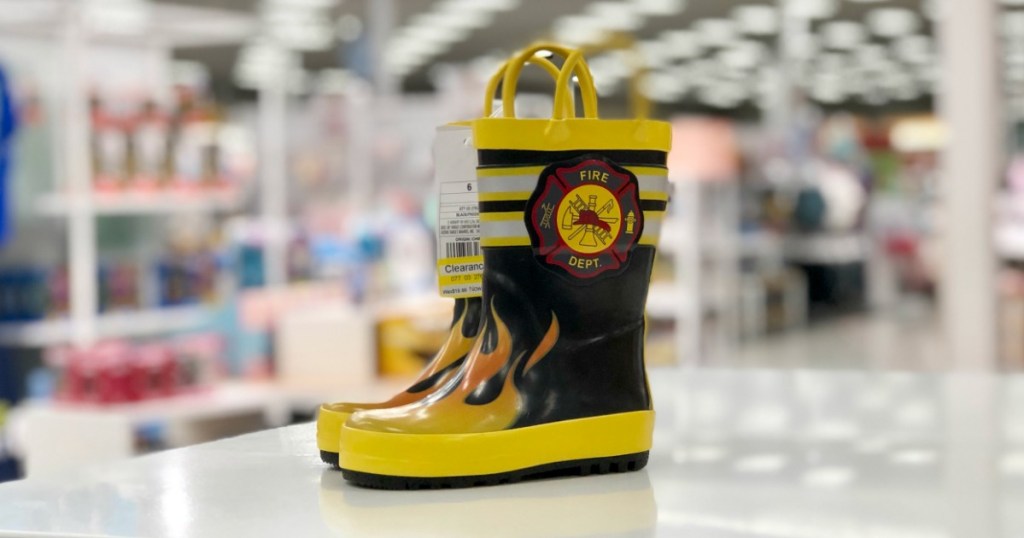 Cat & Jack brand Fireman Rain Boots on clearance at Target